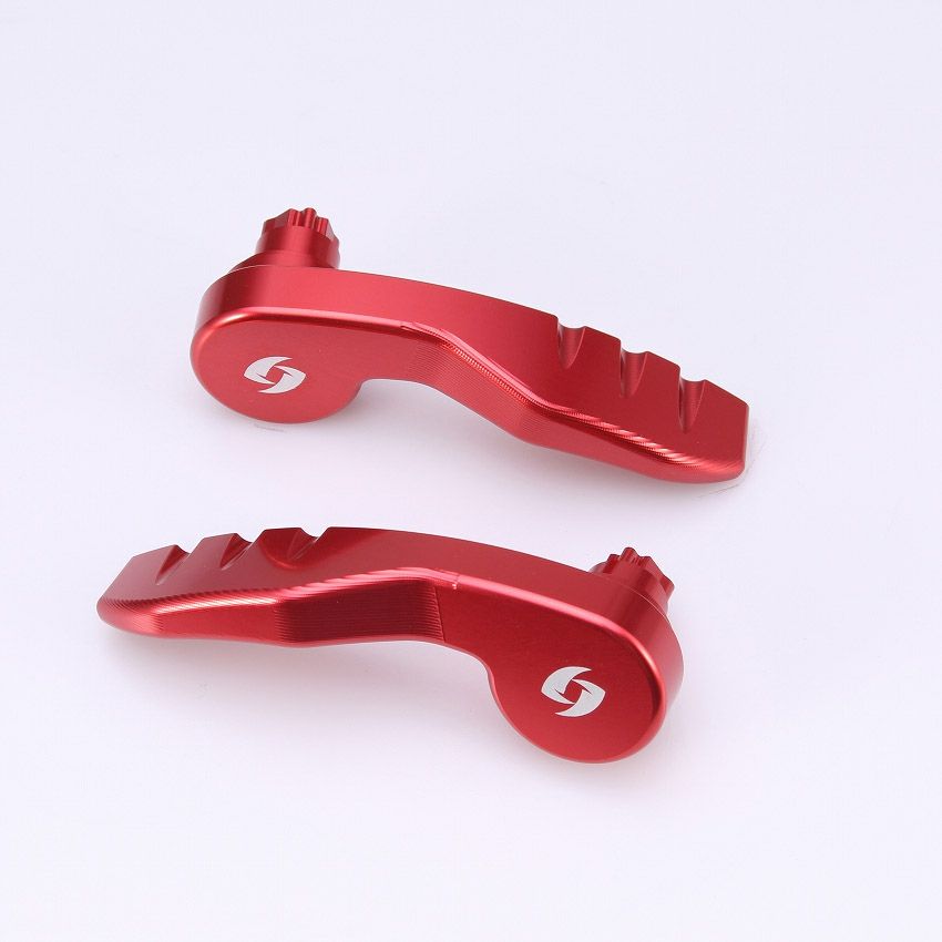 M8ソフテイル ローライダーST、エルディアブロ、スポーツグライド サドルバッグラッチレバー (レッド) スピードラ1