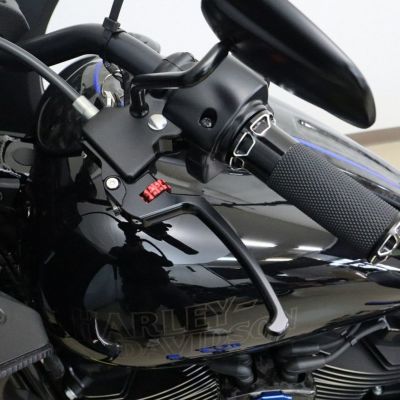 M8ソフテイル アルミ アジャスタブルレバーセット スタンダードタイプ (ブラック/レッド) スピードラ