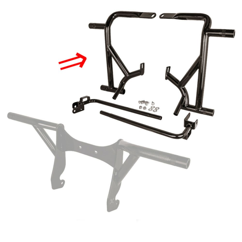 Burly Brand ツーリングモデル用 Brawler リアクラッシュバー ブラック