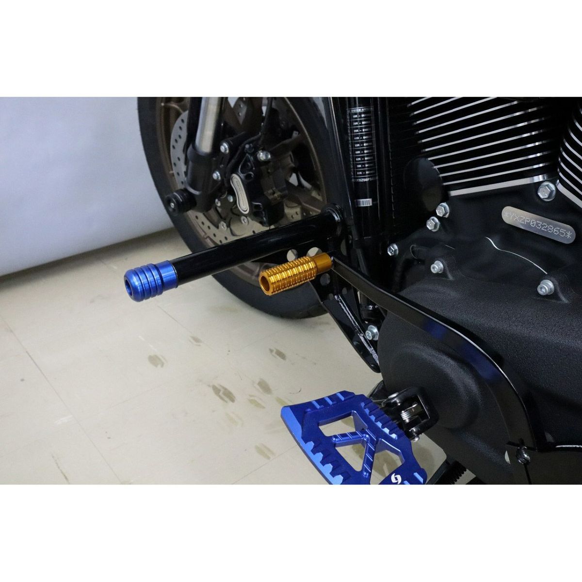 ハーレー アルミ削り出し シフトペグ (ゴールド) スピードラ3