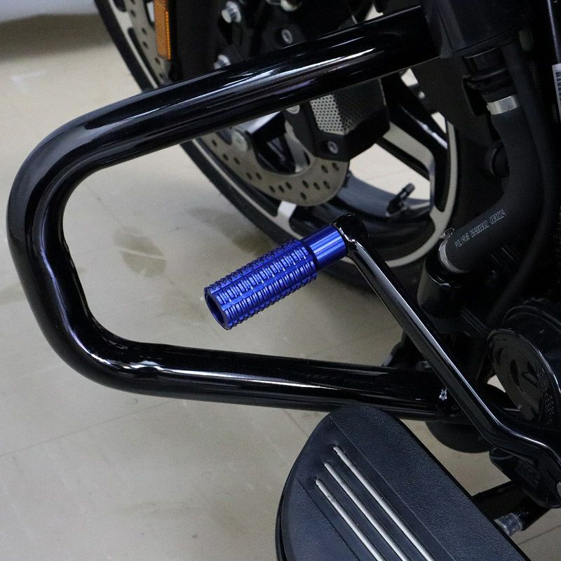 ハーレー アルミ削り出し シフトペグ (ブルー) スピードラ