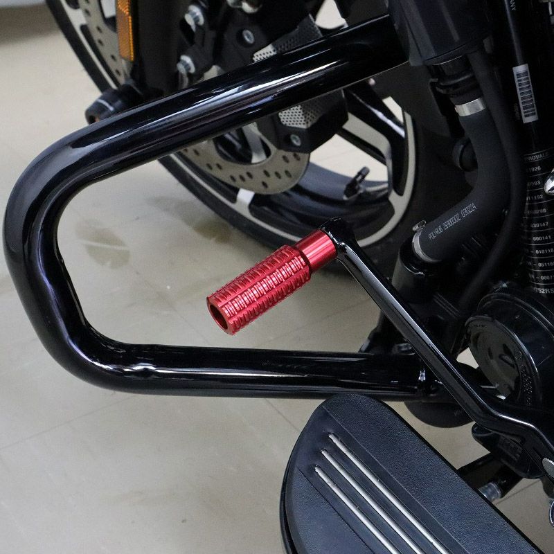  ハーレー アルミ削り出し シフトペグ (レッド) スピードラ
