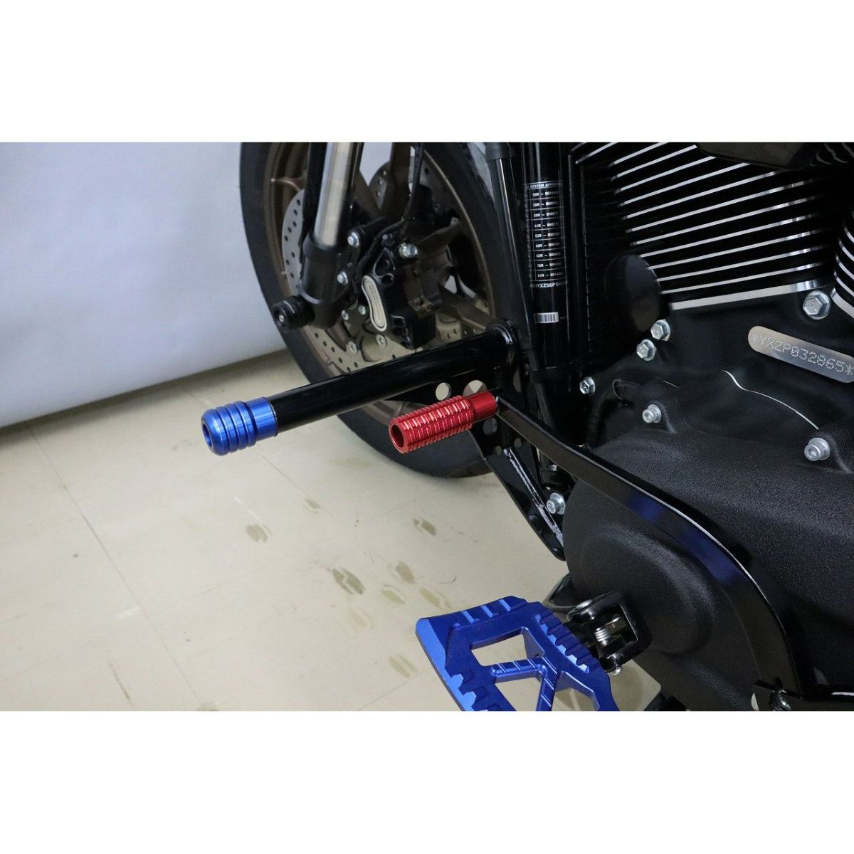  ハーレー アルミ削り出し シフトペグ (レッド) スピードラ3