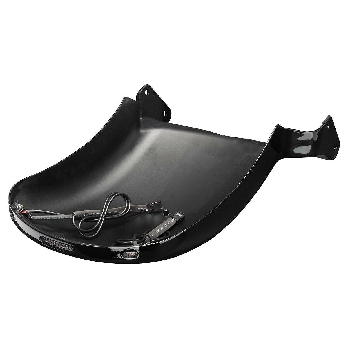 M8 ブレイクアウト ファットボーイ ワイドボバー リアフェンダー LEDテール、ウインカーセット ビビッドブラック HOGWORKZ 6