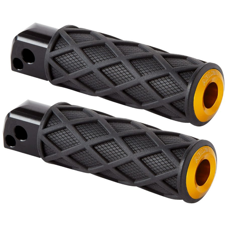 M8 ソフテイル、スポーツスターS、ナイトスター、パンアメリカ ダイアモンド パッセンジャーフットペグ (ゴールド) アレンネス