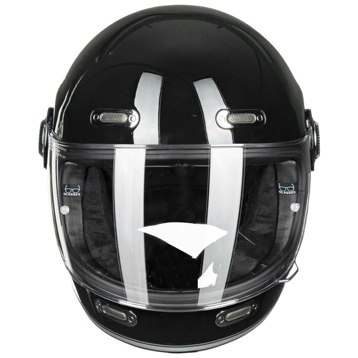 ILM Z503シリーズ レトロ フルフェイスヘルメット グロスブラック 2