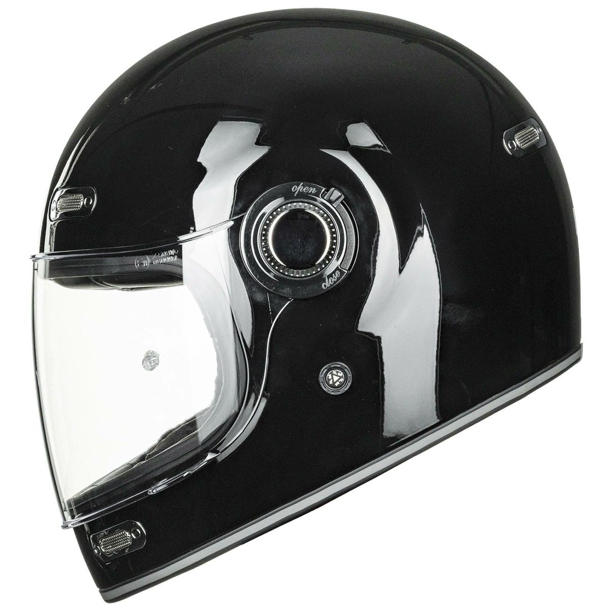 ILM Z503シリーズ レトロ フルフェイスヘルメット グロスブラック 3