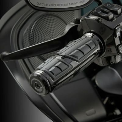 ハーレー シケイン ハンドグリップ ケーブルスロットル用 (ブラック) シロ