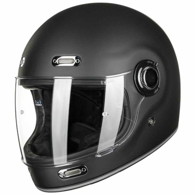 ILM Z503シリーズ レトロ フルフェイスヘルメット マットブラック