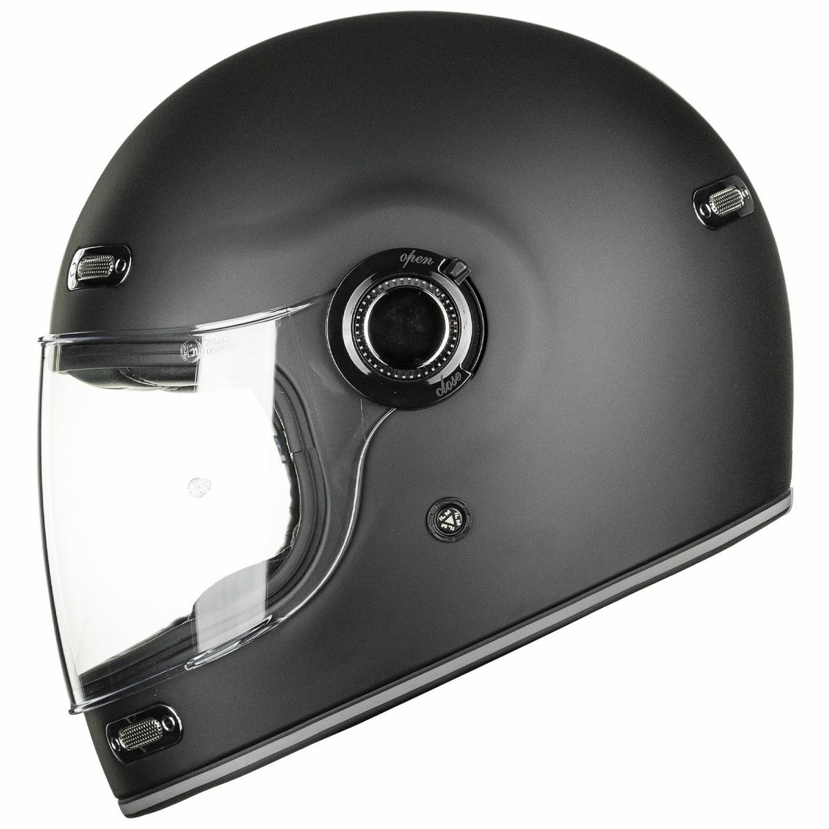 ILM Z503シリーズ レトロ フルフェイスヘルメット マットブラック 3