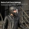 ILM Z503シリーズ レトロ フルフェイスヘルメット マットブラック 6