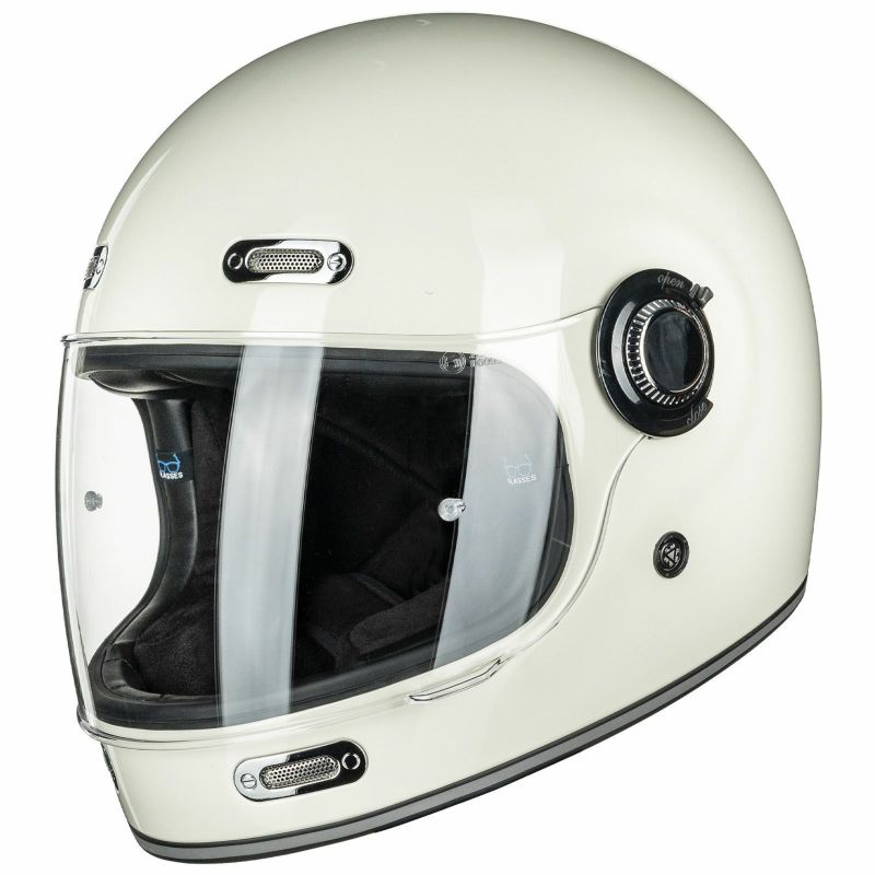 ILM Z503シリーズ レトロ フルフェイスヘルメット ホワイト