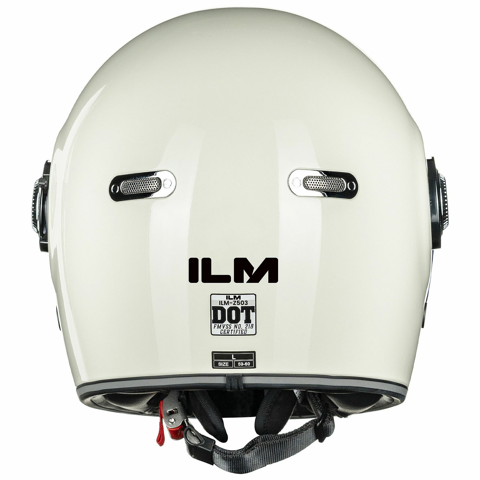 ILM Z503シリーズ レトロ フルフェイスヘルメット ホワイト 5