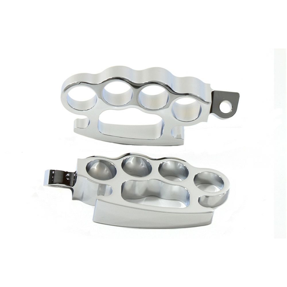 Vtwin ナックルフットペグ クローム