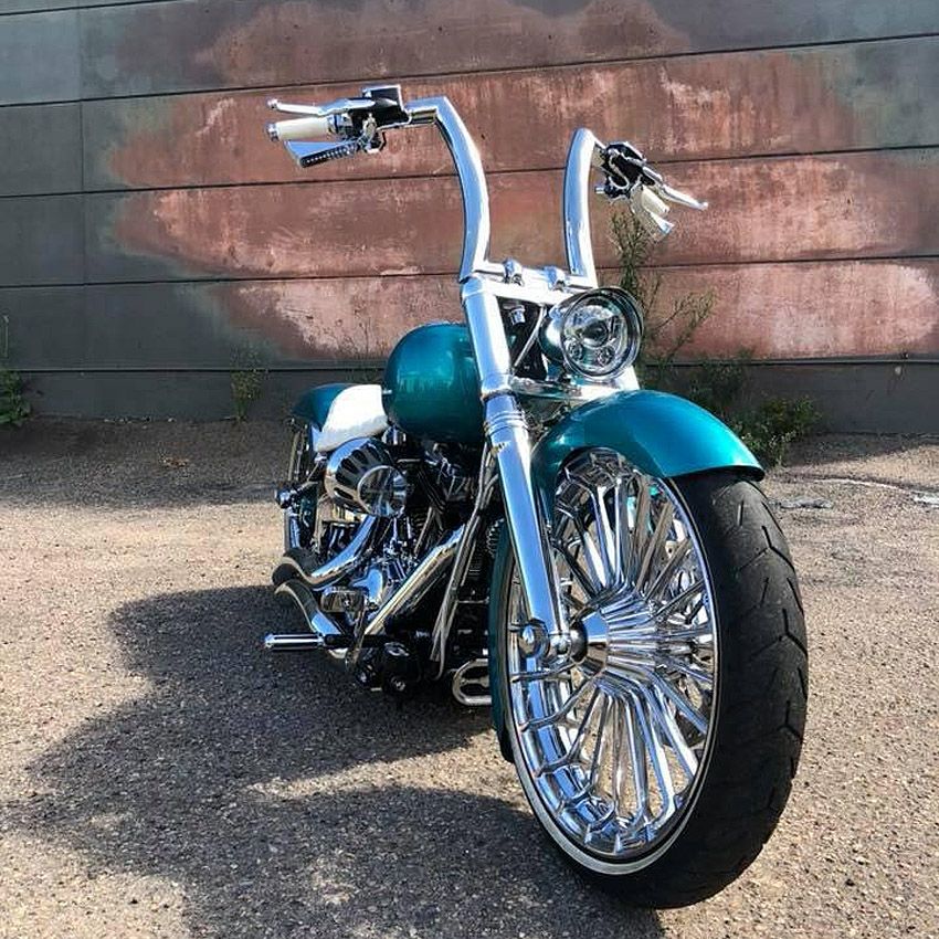 ハイボール 2インチ径 ハーレー ハンドルバー 14インチ (ポリッシュ)1