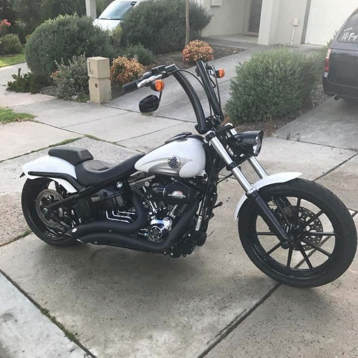 ハイボール 2インチ径 ハーレー ハンドルバー 16インチ (サテンブラック)2