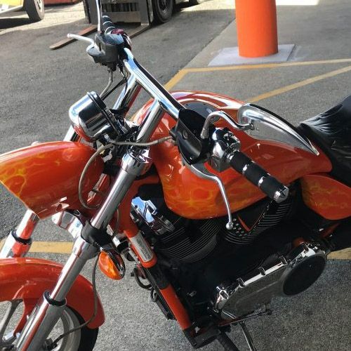 ストレートライズ 2インチ径 ハーレー Tバー 6インチ (ポリッシュ)