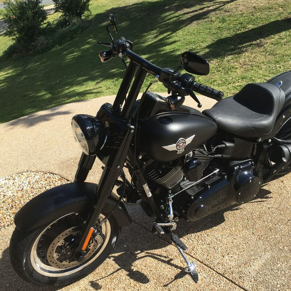 ストレートライズ 2インチ径 ハーレー Tバー 10インチ (グロスブラック)2