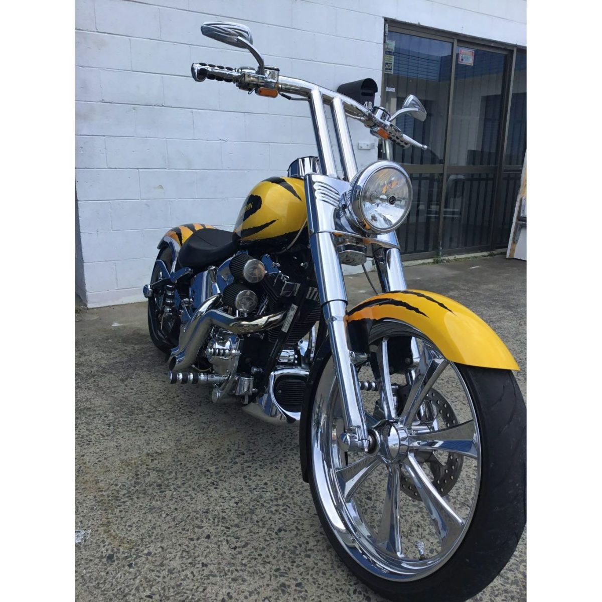 ストレートライズ 2インチ径 ハーレー Tバー 10インチ (ポリッシュ)1