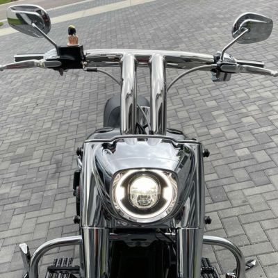 プルバックスタイル 2インチ径 ハーレー Tバー 10インチ (ポリッシュ) バーレイバーズ