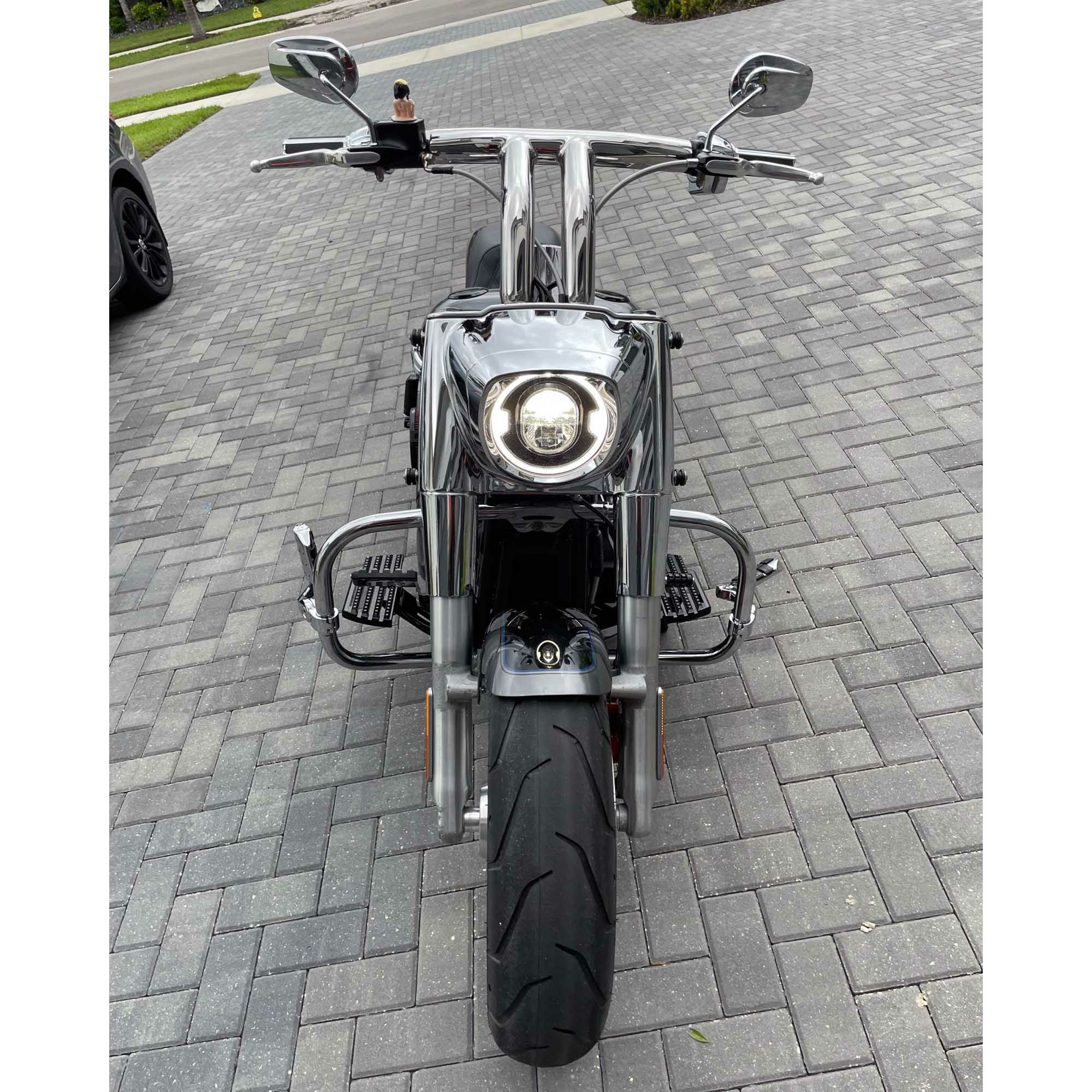 プルバックスタイル 2インチ径 ハーレー Tバー 10インチ (ポリッシュ)1