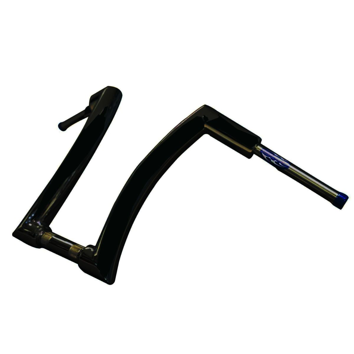 リバースハイボール 2インチ径 ハーレー ハンドルバー 16インチ (サテンブラック)1