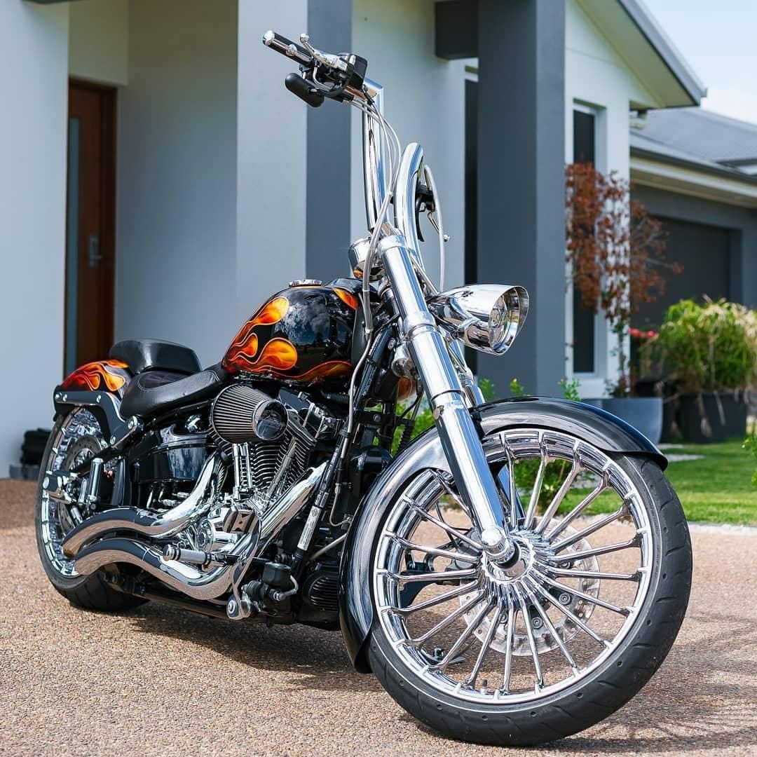 リバースハイボール 2インチ径 ハーレー ハンドルバー 18インチ (ポリッシュ)1