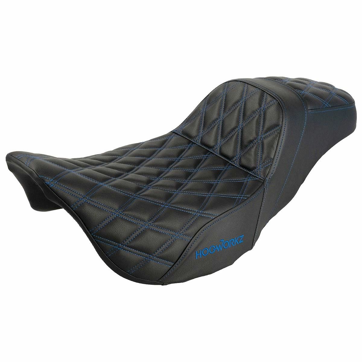 ハーレー ツーリングモデル RISE UP シート ダブルダイアモンド ブルーステッチ Hog Workz（ホグワークズ） 3