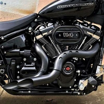 M8 ツーリング、ソフテイル、トライク カットバック フルエキゾーストマフラー (ブラック/ブラック) ブローパフォーマンスエキゾースト