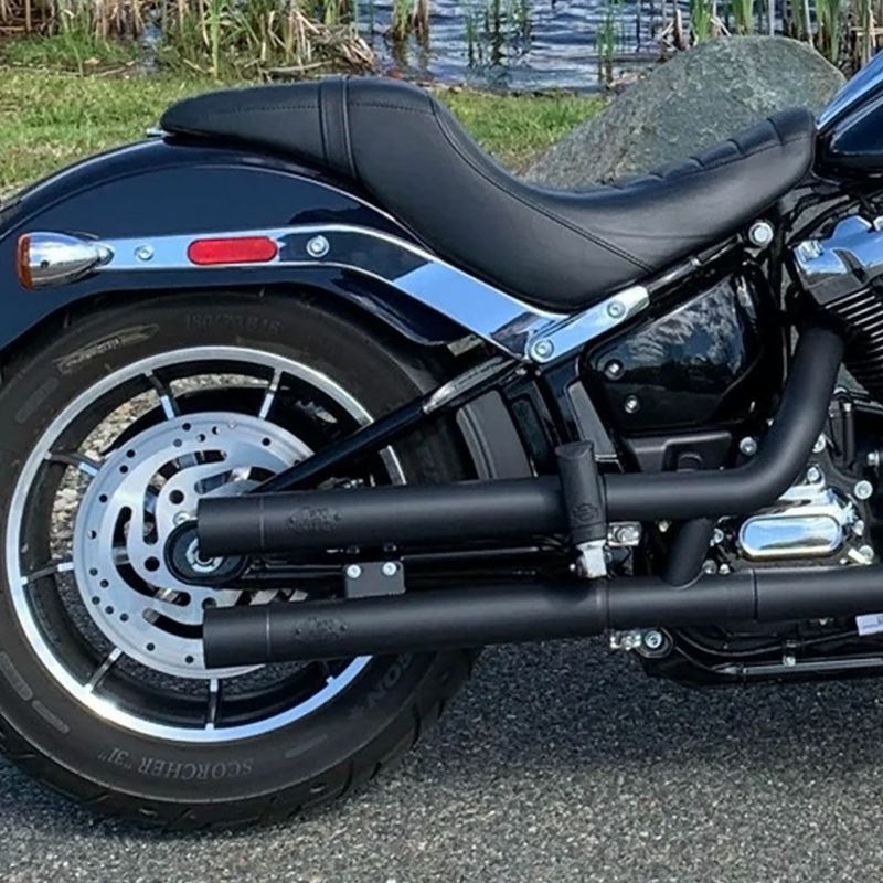 M8ソフテイル Rampage マフラー ブラック Dean Speed |ハーレーパーツ