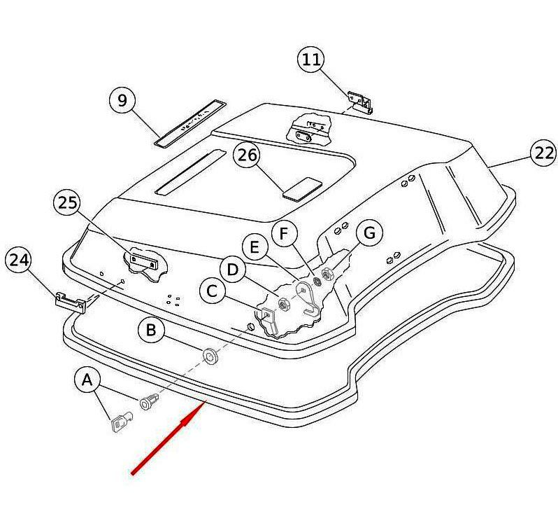 1984～1990 ツーリング ツアーパックリッド用 ガスケット