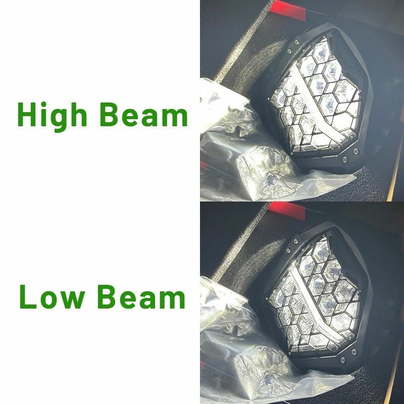 ハーレー ツーリング バケットLEDヘッドライト ブラック 2