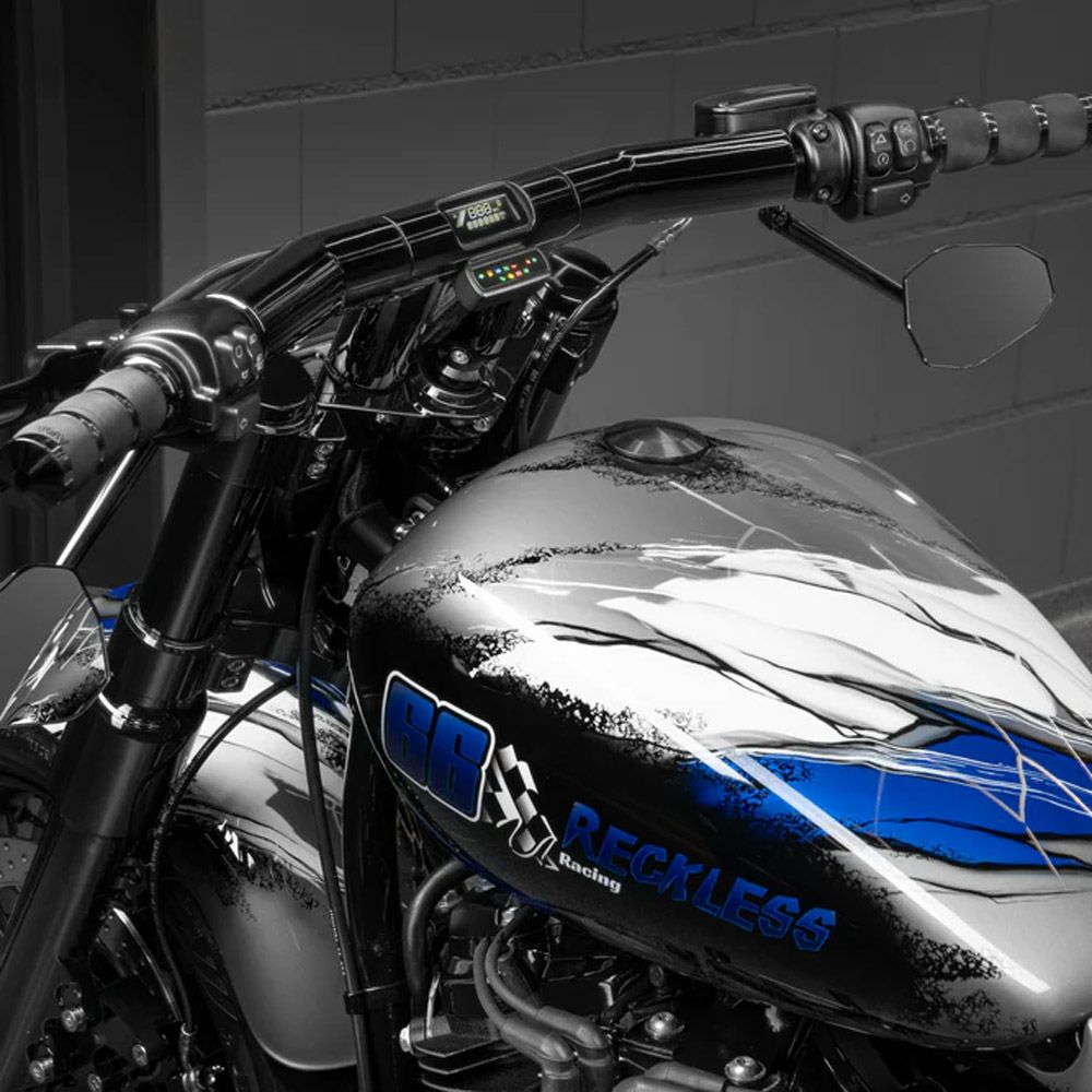 キラーカスタム ドラッグT 2インチ径 Tハンドルバー デジタルメーター用 3インチ (グロスブラック)