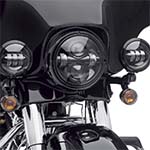 ハーレー、LED 4インチ・補助ライト　ブラック