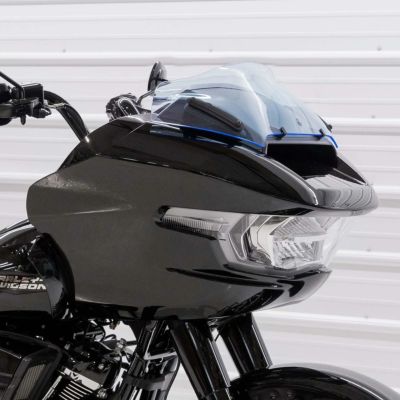 2024以降 ロードグライド 8インチ カラースポーツウィンドシールド (ブルーアイス) クロックワークス
