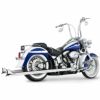 2007～2017 ソフテイル 左右両出し フィッシュテール フルエキゾーストマフラー 42インチ (クローム)