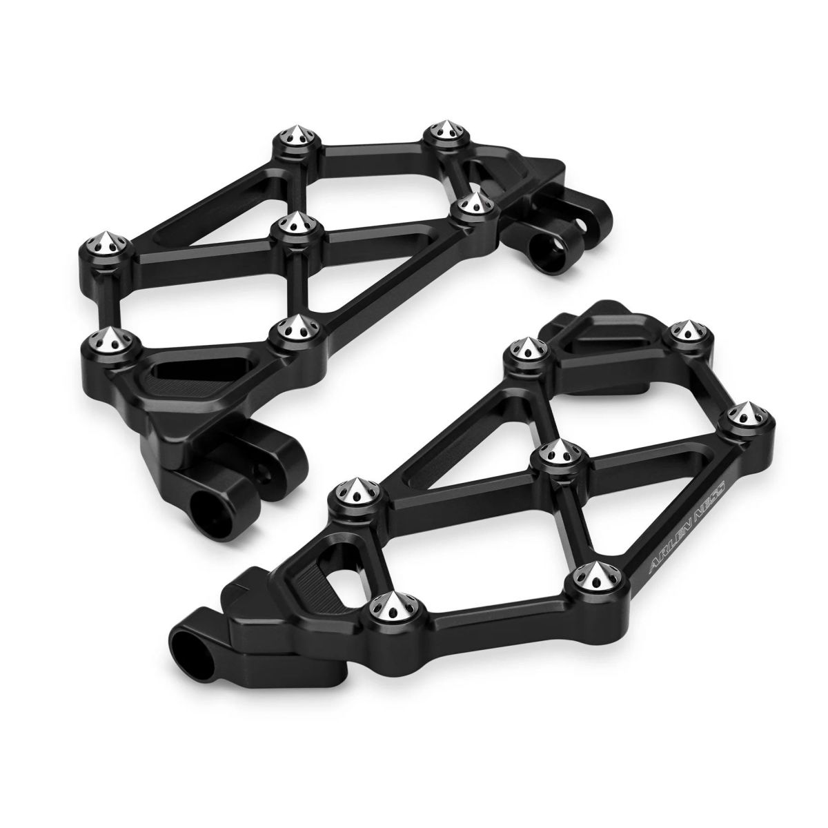 ツーリング、トライク、FLソフテイル、ダイナスイッチバック ダイアモンド ミニフロアボード (ブラック)