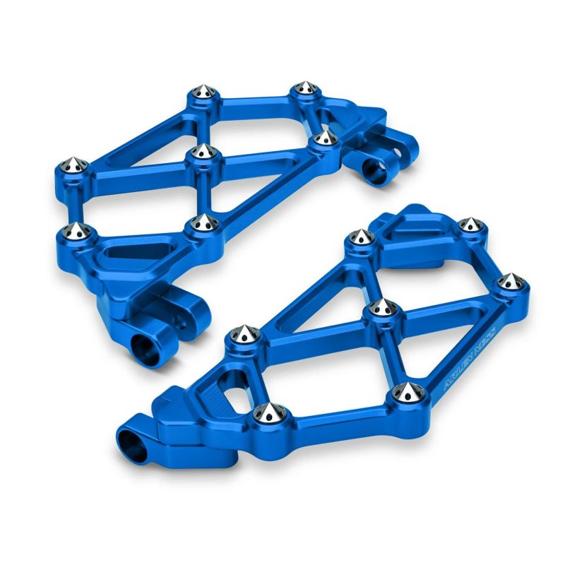 ツーリング、トライク、FLソフテイル、ダイナスイッチバック ダイアモンド ミニフロアボード (ブルー)