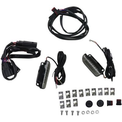 2010～2013 CVOストリートグライド、CVOロードグライド エアウィング・サドルバッグラゲッジレール用 LEDライトバー (スモークレンズ) カスタムダイナミクス