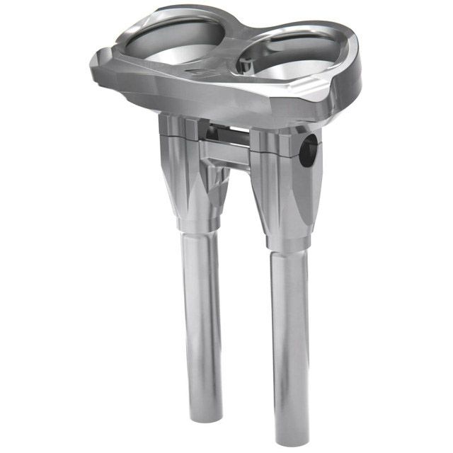 2015以降 ロードグライド アイソレーテッドライザー 10インチ ストレート (シルバー)