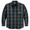 Men's Long Sleeve Plaid Shirt-01