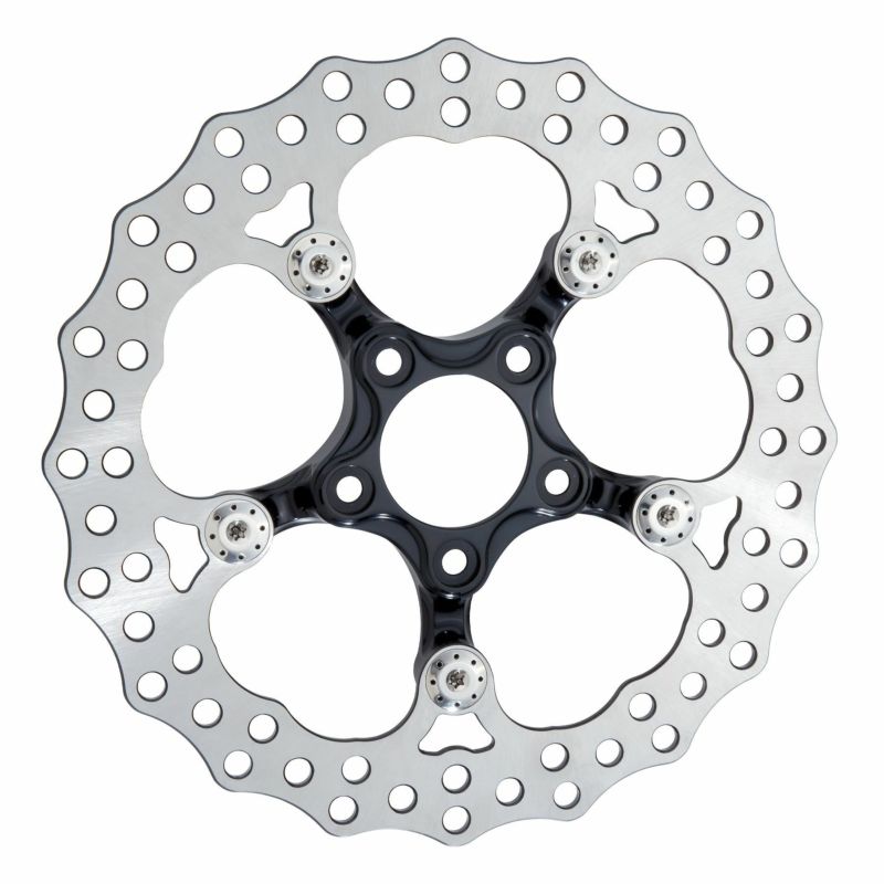 Arlen Ness アレンネス Spider リアローター 11.8インチ ブラック 2009以降ツーリング