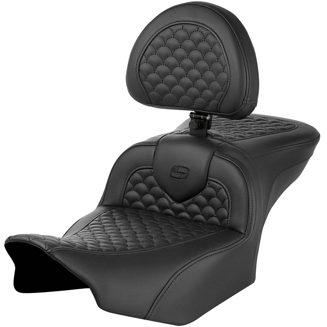 2023以降 ツーリング ロードソファ バックレスト付 ツーアップシート スキャロップステッチ サドルマン