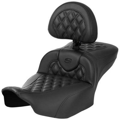 2024以降 ツーリング ロードソファ エクステンドリーチ バックレスト付 ツーアップシート カーボン/ラティスステッチ サドルマン