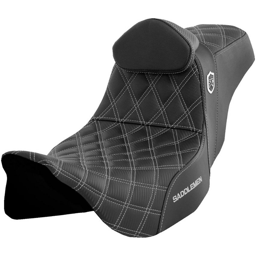 サンディエゴカスタムズ 2008以降 ツーリング プロシリーズ・パフォーマンスシート ライダーバックレスト付 (シルバー)