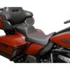 Drag Specialties PredatorⅢエクステンドシート ダブルダイアモンドxレッドステッチ 【ツーリング】