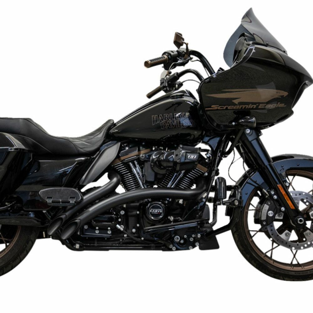  M8ツーリング Radial　Sweepers マフラー ブラック/ブラックシールド BASSANI 