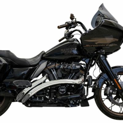 M8ツーリング Radial　Sweepers マフラー クローム/ クロームシールド BASSANI