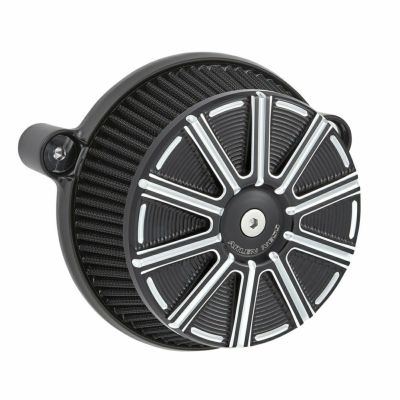 Arlen Ness Big Sucker ステージ1エアクリーナーキット 10-Gaugeカバー ブラック