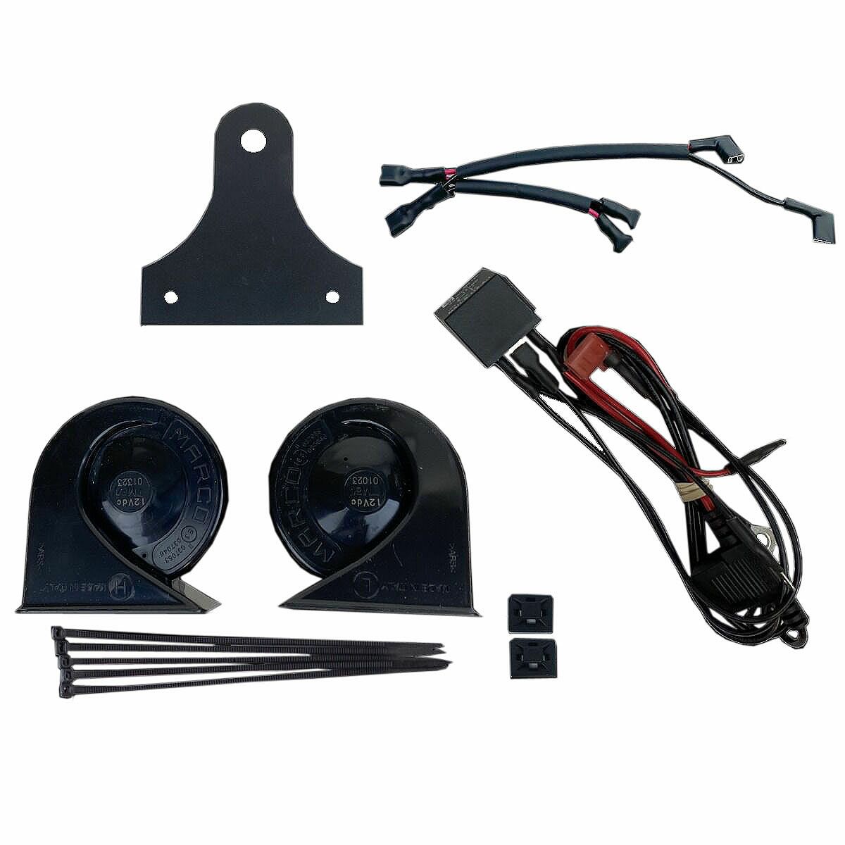 ハーレー用 エレクトロマグネティック デュアルホーンキット ブラック Custom Dynamics（カスタムダイナミクス） 2